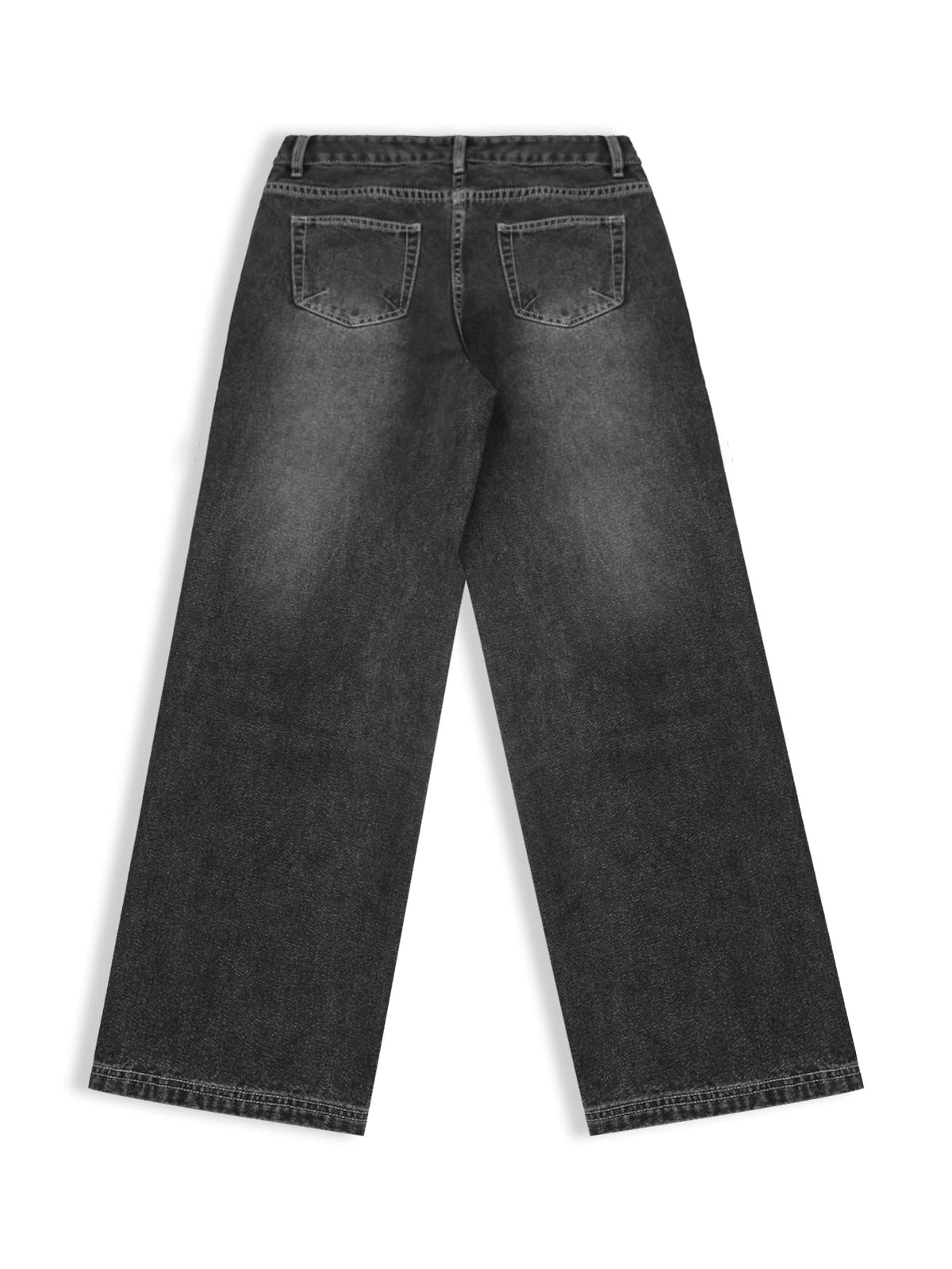 Women's Low-Rise Flared Stretch Jeans - Black